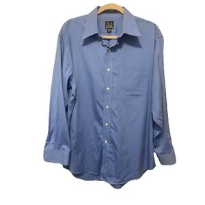 Jos. A. Banks executive collection long sleeve dress shirt Size Lg 16.5 -32 Blue